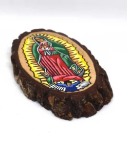 Alternative view of Virgen de Guadalupe en astilla de madera