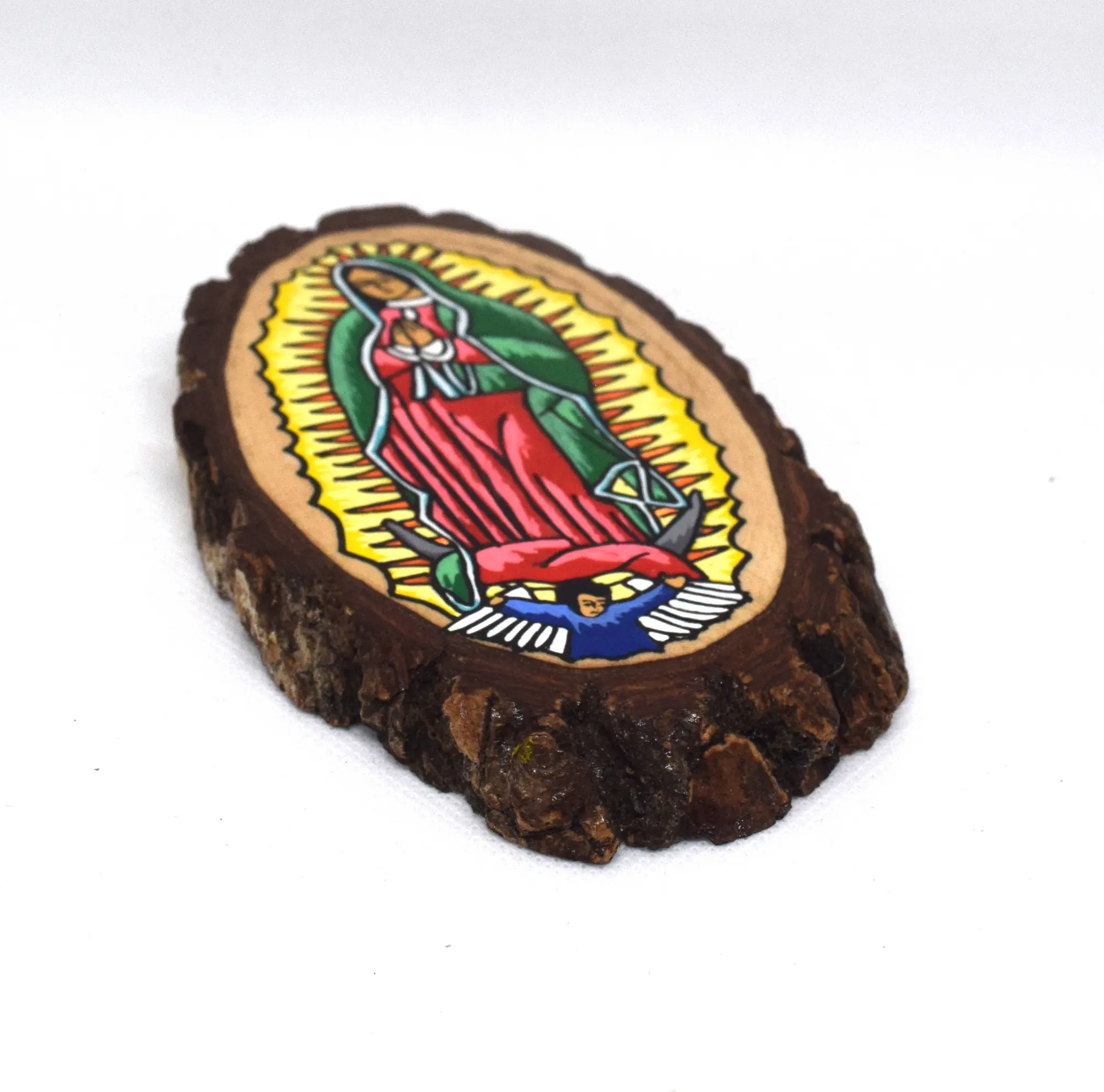 Virgen de Guadalupe en astilla de madera - Image 2